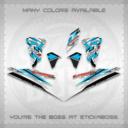 CLICK 125 V2 FOR WHITE INDO-MALAY VARIO DECALS (2026 CUSTOM V001 DESIGN)STICKER DECALS By STICKABOSS