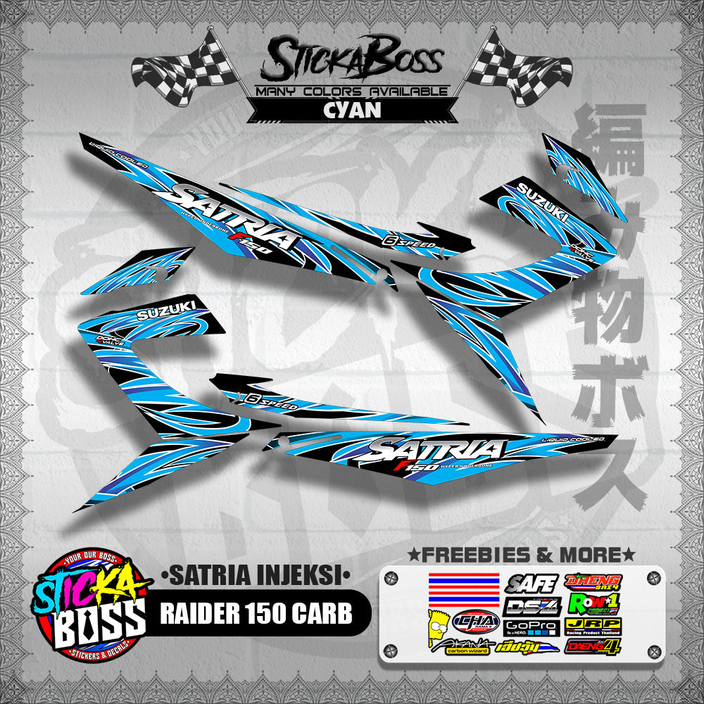 RAIDER 150 CARB DECALS ( SATRIA INJEKSI )【WITH FREEBIES】
