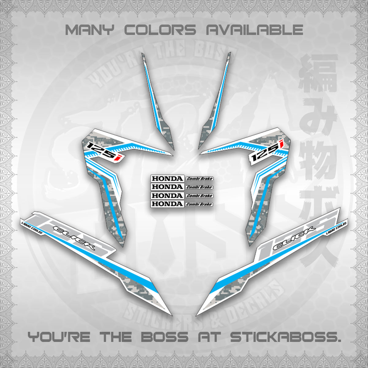 CLICK 125 V3 VIETNAM CONCEPT ( FOR WHITE BARCODE STYLE ) STICKER DECALS By STICKABOSS
