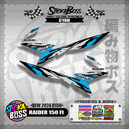 RAIDER 150 FI DECALS ( NEW 2024 R150 )【WITH FREEBIES】