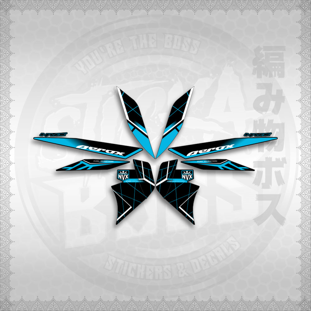 STICKER DECALS for AEROX V2 MALAYSIAN (AV2MAMABO) By STICKABOSS (SOFIE LAMINATED WATERPROOF)