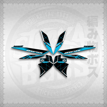 STICKER DECALS for AEROX V2 MALAYSIAN (AV2MAMABO) By STICKABOSS (SOFIE LAMINATED WATERPROOF)