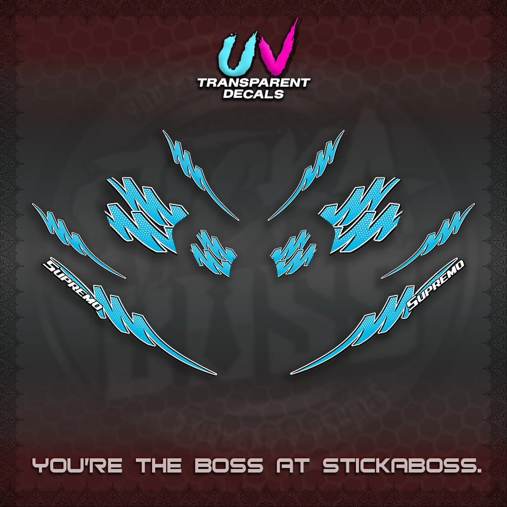 ADV 160 UV TRANSPARENT STRIPING(1 TONE PUTREA VIRDIAN) STICKER DECALS By STICKABOSS