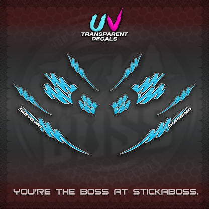 ADV 160 UV TRANSPARENT STRIPING(1 TONE PUTREA VIRDIAN) STICKER DECALS By STICKABOSS