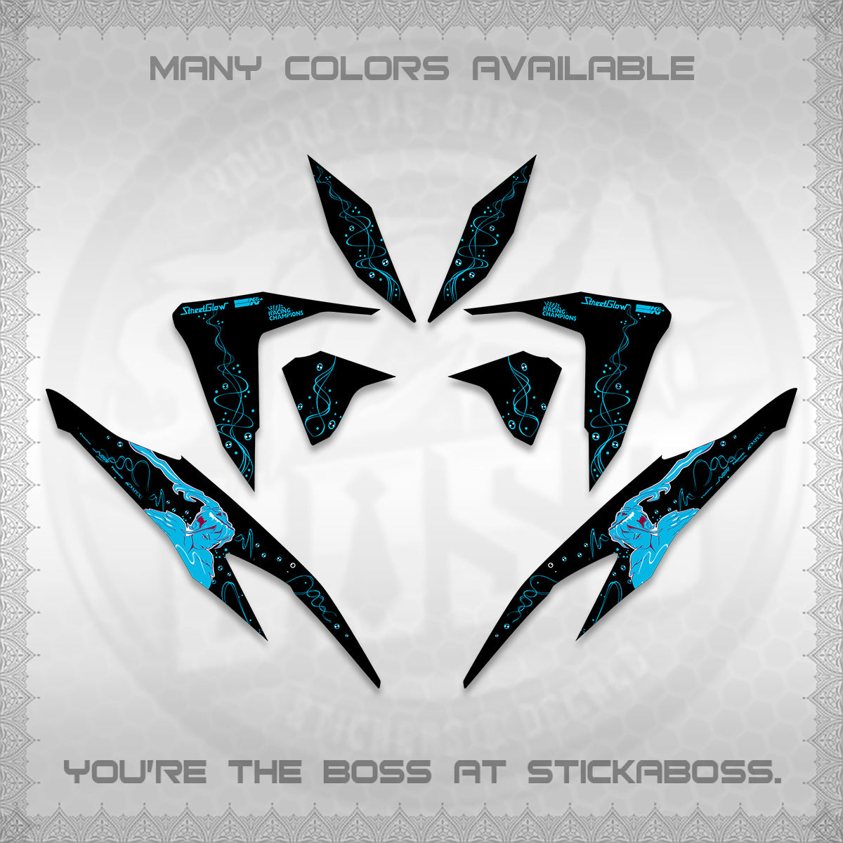 CLICK V2 DECALS (2026 2F2F SWIRL DESIGN) STICKER KITS BY STICKABOSS