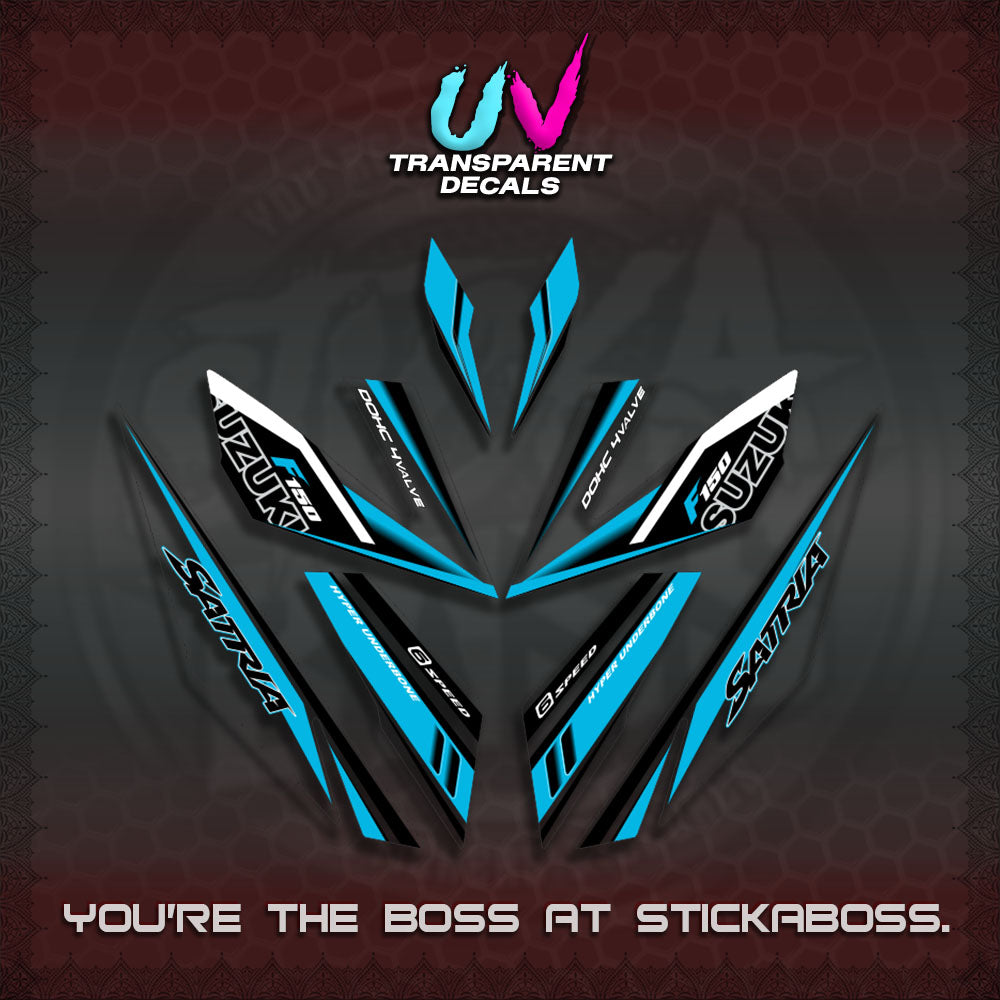 【PREMIUM UV PRINT】TRANSPARENT RAIDER 150 Fi SATRIA DECALS (2026 NTN N22)STICKER By STICKABOSS
