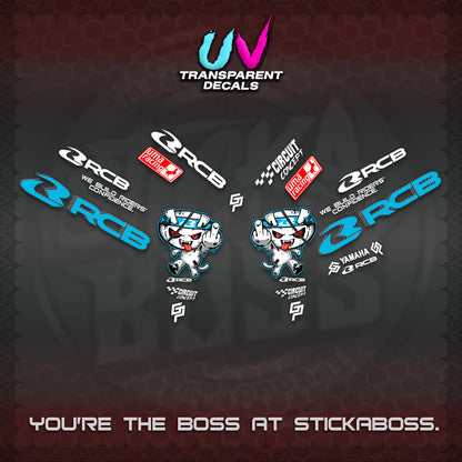 AEROX V2 UV TRANSPARENT DECALS (2026 RACE ZOMBIE DESIGN)STICKER DECALS By STICKABOSS
