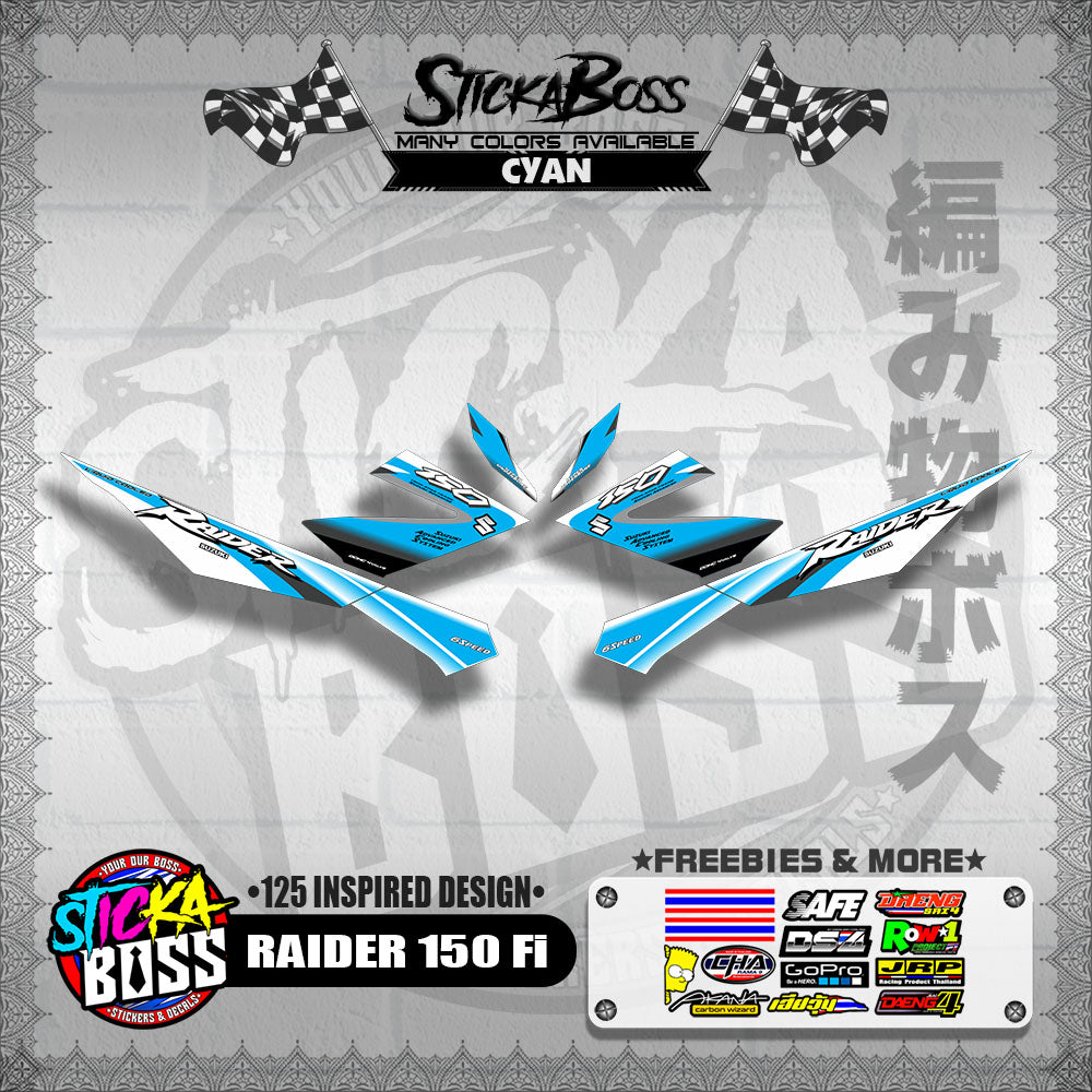 RAIDER 150 Fi DECALS ( 125 INSPIRED DESIGN )【WITH FREEBIES】
