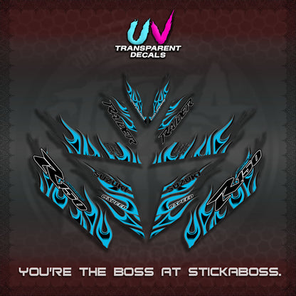 【PREMIUM UV PRINT】TRANSPARENT RAIDER 150 Fi DECALS(API TERBARU VIRAL ELEGAN)STICKER By STICKABOSS