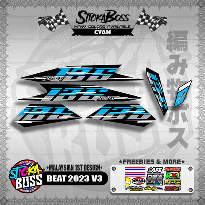 BEAT 2023 V3 DECALS ( MALAYSIAN 1ST DESIGN )【WITH FREEBIES】