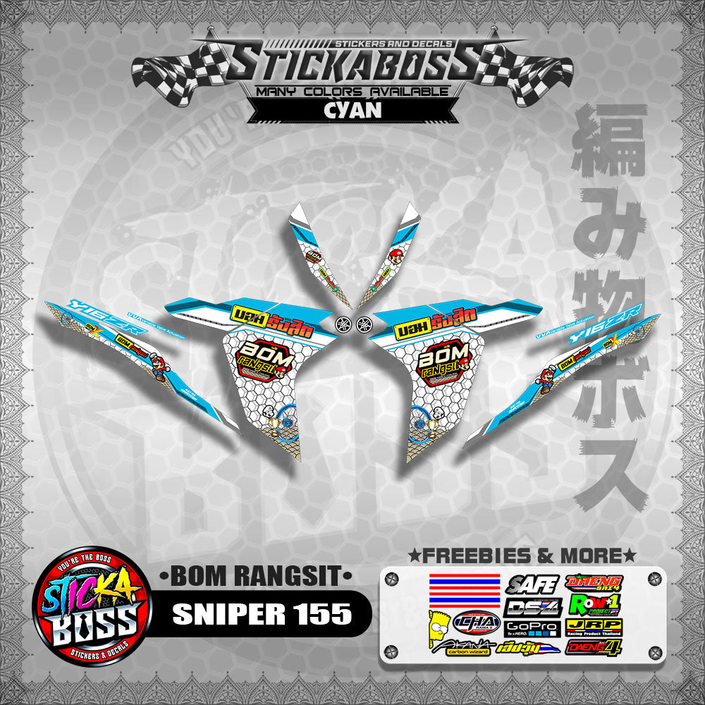 SNIPER 155 INDO DECALS ( BOM RANGSIT )【WITH FREEBIES】