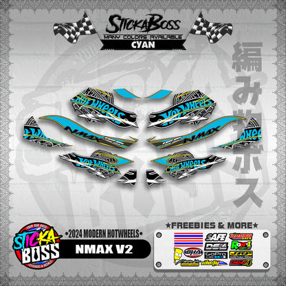 NMAX V2 DECALS ( 2024 MODERN HOTWHEELS )【WITH FREEBIES】