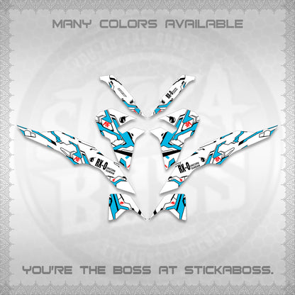 CLICK V3 VARIO FOR WHITE DECALS (UNICORN GUNDAM DESIGN) STICKER DECALS By STICKABOSS