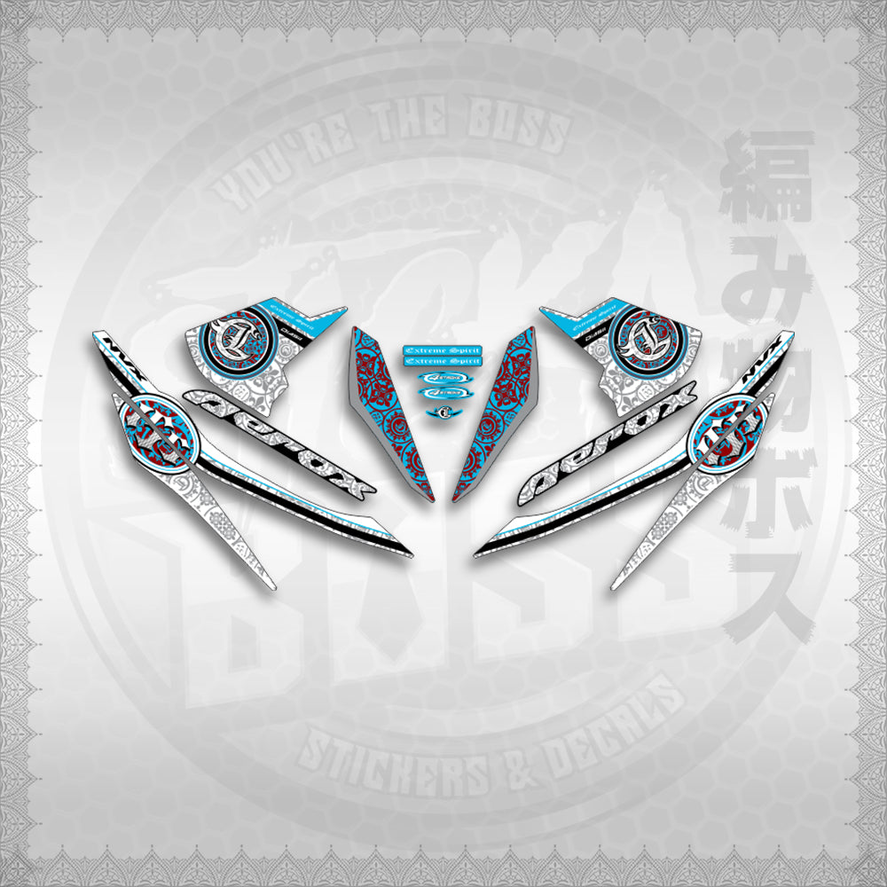 STICKER DECALS for AEROX V1 (AV1EXSPNV) By STICKABOSS (SOFIE LAMINATED WATERPROOF)
