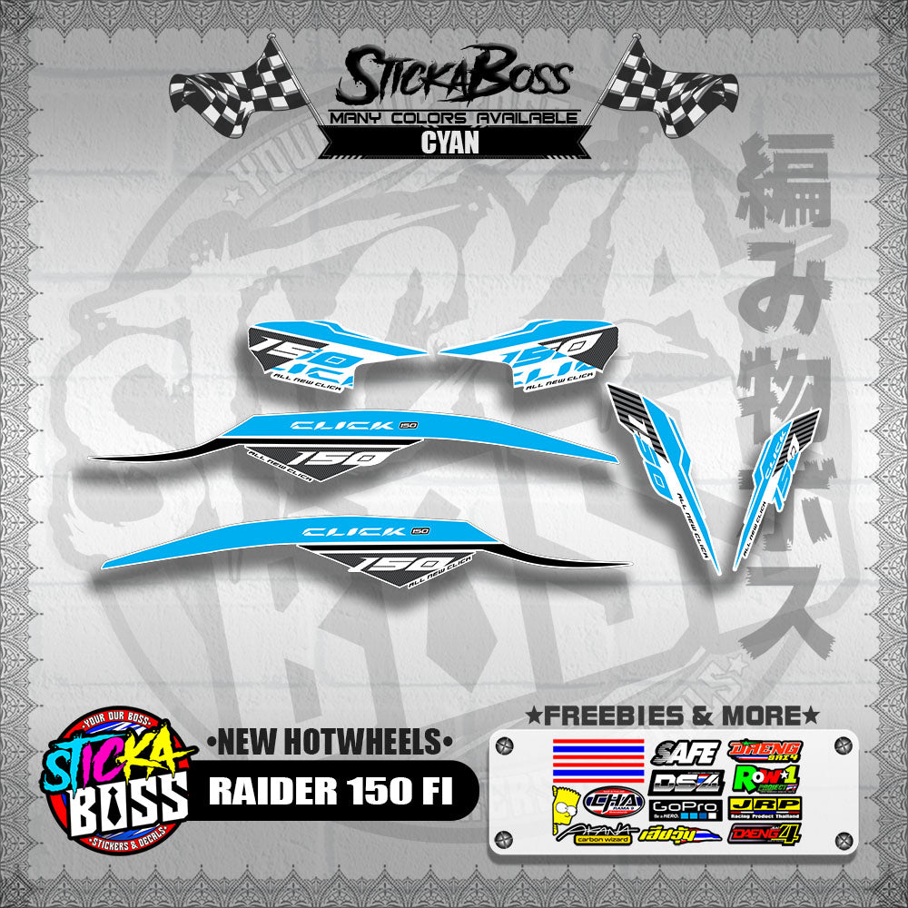 CLICK 150 V2 DECALS FOR WHITE ( NEW CUSTOM STRIPPING GAME CHANGER )【WITH FREEBIES】