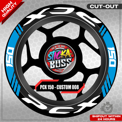 PCX 150 MAG STICKER SET ( 2 MAGS ) - CUSTOM 008 | VINYL WATERPROOF CUT-OUT DECALS