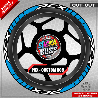 PCX 150 / 160 MAGS STICKER SET  ( 2 MAGS ) - CUSTOM 005 | VINYL WATERPROOF CUT-OUT DECALS