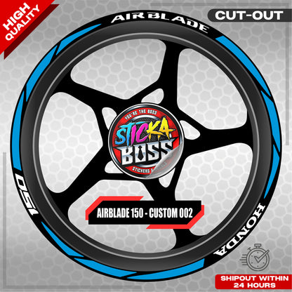 AIRBLADE 150 MAG STICKER SET ( 2 MAGS ) - CUSTOM 002 | VINYL WATERPROOF CUT-OUT DECALS