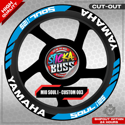 MIO SOUL I 125 MAGS STICKER SET  ( 2 MAGS ) - CUSTOM 003 | VINYL WATERPROOF CUT-OUT DECALS