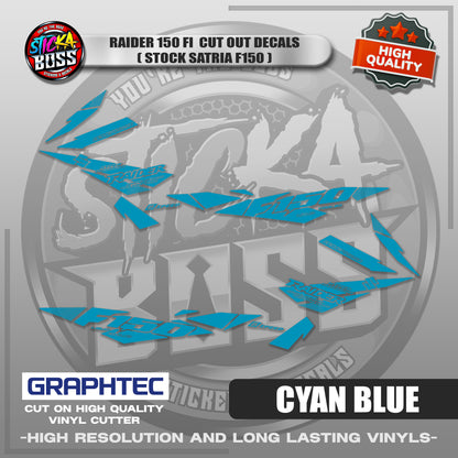 RAIDER 150 FI CUT OUT DECALS ( STOCK SATRIA F150 ) | VINYL WATERPROOF CUT-OUT STICKER DECALS
