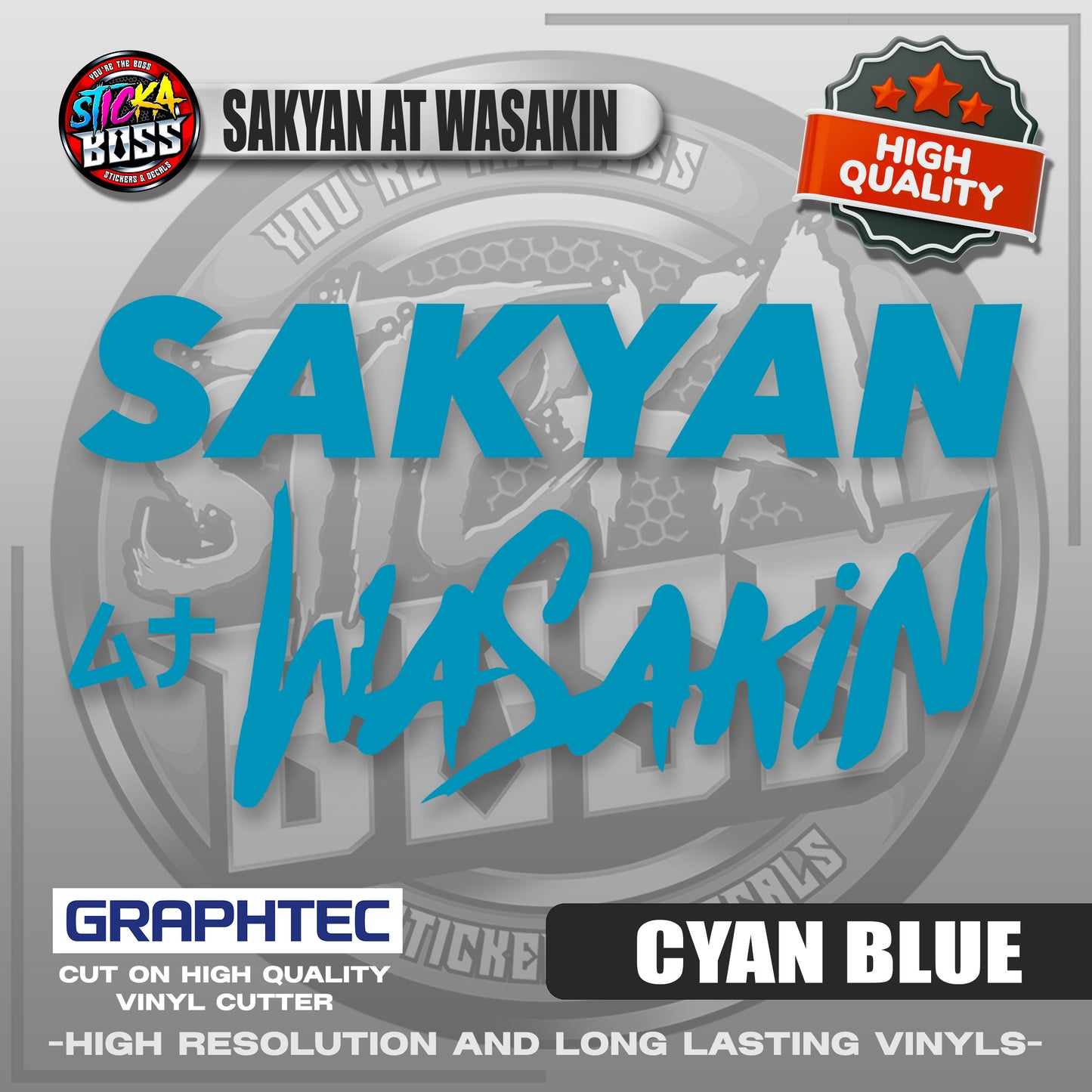 SAKYAN AT WASAKIN | VINYL WATERPROOF CUT-OUT STICKER DECALS【Stickaboss】