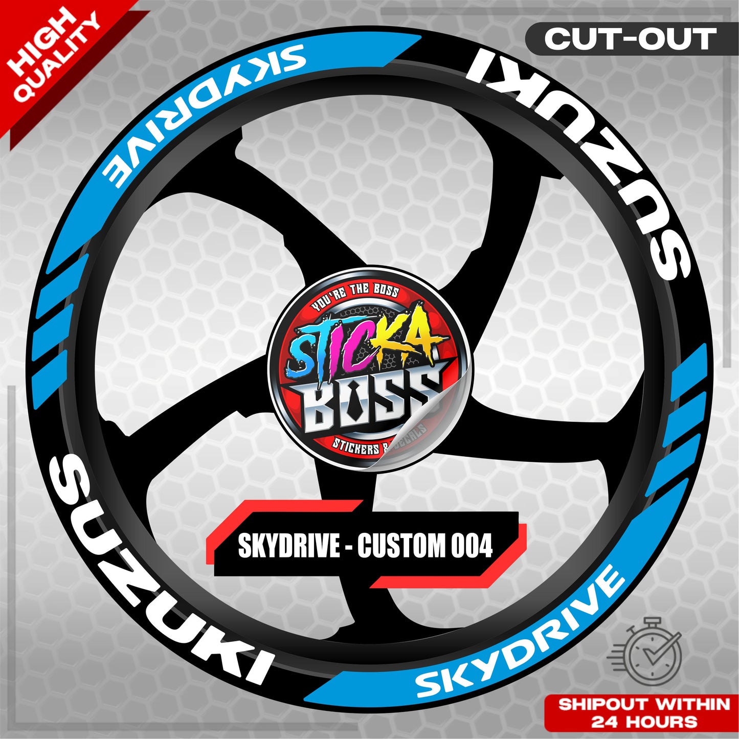 SKYDRIVE MAG STICKER SET  ( 2 MAGS ) - CUSTOM 004 | VINYL WATERPROOF CUT-OUT DECALS