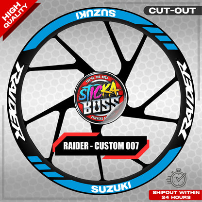 RAIDER R150 MAGS STICKER SET ( 2 MAGS ) - CUSTOM 007 | VINYL WATERPROOF CUT-OUT DECALS