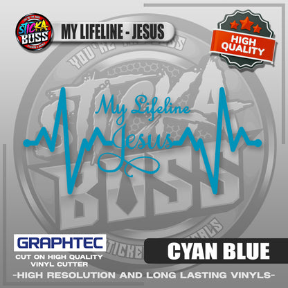 MY LIFELINE - JESUS | VINYL WATERPROOF CUT-OUT STICKER DECALS【Stickaboss】
