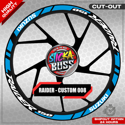 RAIDER R150 MAGS STICKER SET ( 2 MAGS ) - CUSTOM 008 | VINYL WATERPROOF CUT-OUT DECALS