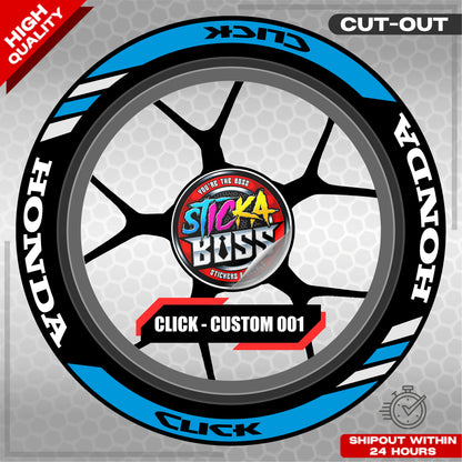 CLICK 125  150 160 MAGS STICKER SET  ( 2 MAGS ) - CUSTOM 001 | VINYL WATERPROOF CUT-OUT DECALS