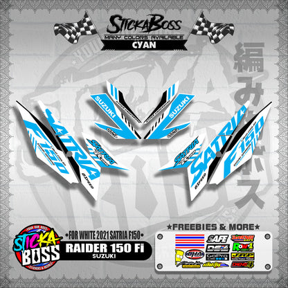 RAIDER 150 Fi DECALS ( FOR WHITE 2021 SATRIA F150 )【WITH FREEBIES】