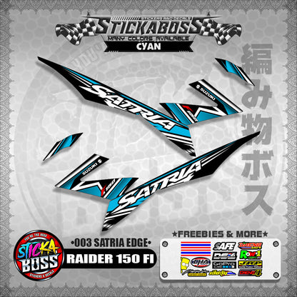 RAIDER 150 FI MALAYSIAN STICKER DECALS ( 003 SATRIA EDGE )【WITH FREEBIES】