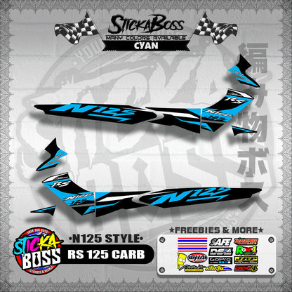 RS 125 CARB DECALS ( N125 STYLE )【WITH FREEBIES】