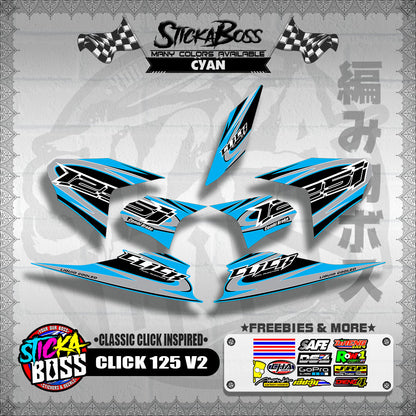 CLICK 125 V2 DECALS ( CLASSIC CLICK INSPIRED )【WITH FREEBIES】