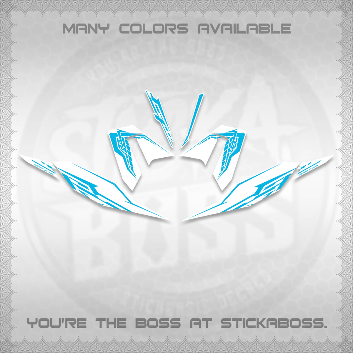 CLICK 125 V4 FOR WHITE DECALS (2026 VEERIZA STYLISH DESIGN) STICKER DECALS By STICKABOSS