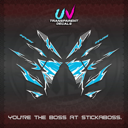 AEROX 155 V2 UV TRANSPARENT (VIETNAM STYLE-1 SPOT) FOR DARK COLORED COVER DECALS By STICKABOSS