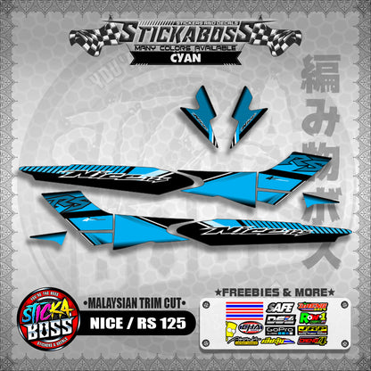 NICE / RS 125 STICKER DECALS ( MALAYSIAN TRIM CUT )【WITH FREEBIES】