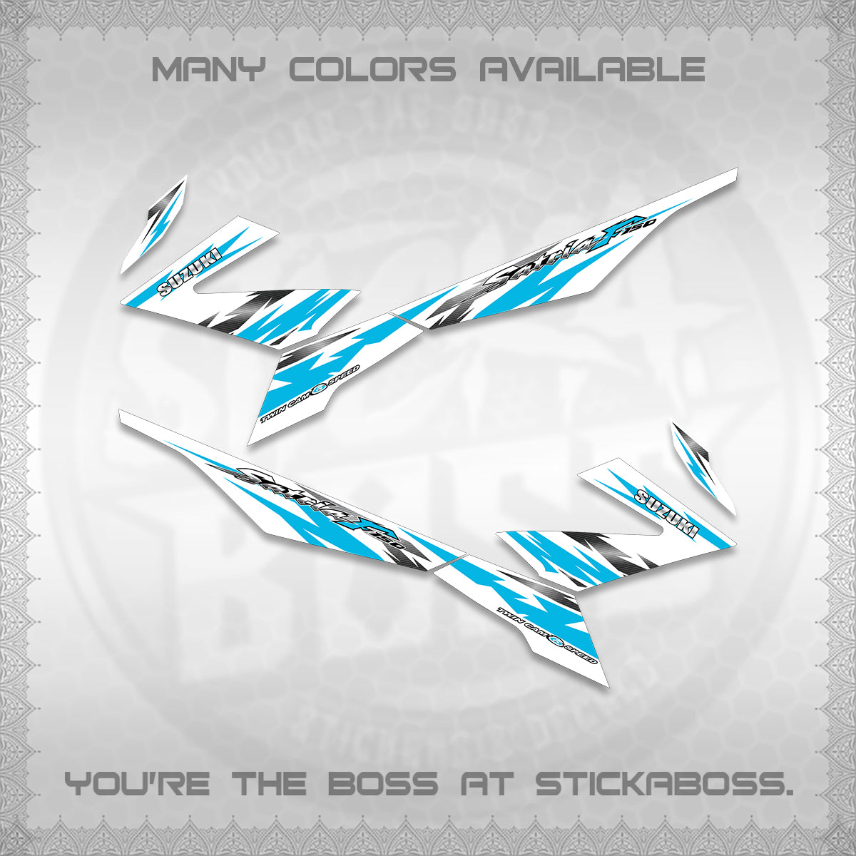RAIDER 150 FI FOR WHITE SATRIA DECALS (TH CODE 2) STICKER DECALS BY STICKABOSS (Copy) (Copy)