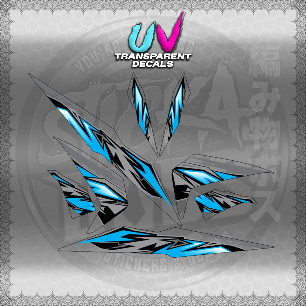 TRANSPARENT BEAT 110 V2 INDO-MALAY CONCEPT (STRIPING MOTIF DESIGN) STICKER DECALS for STICKABOSS