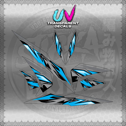 TRANSPARENT BEAT 110 V2 INDO-MALAY CONCEPT (STRIPING MOTIF DESIGN) STICKER DECALS for STICKABOSS