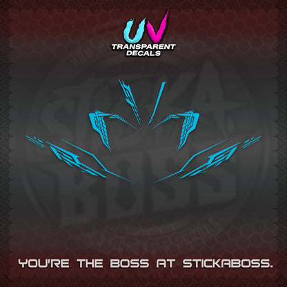 CLICK 125 V4 UV TRANSPARENT DECALS (2026 VEERIZA STYLISH DESIGN) STICKER DECALS By STICKABOSS