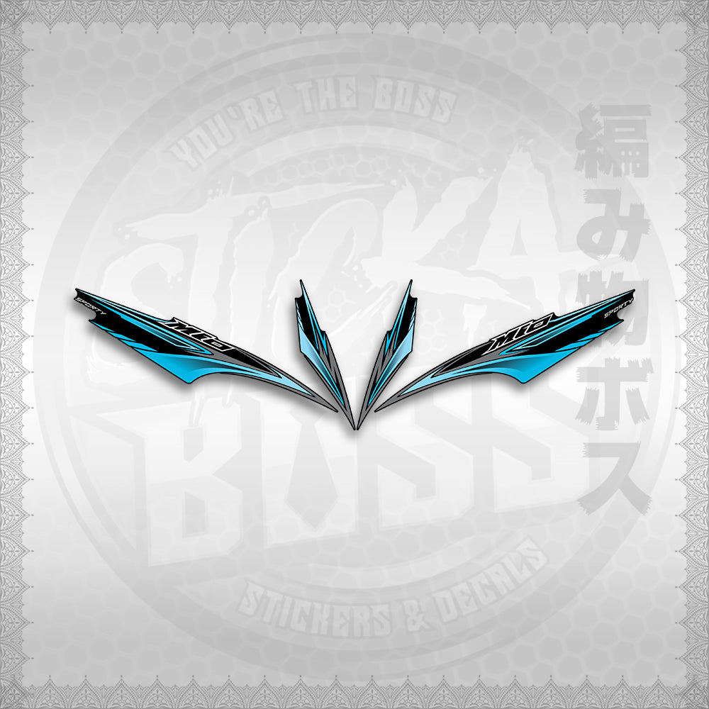 STICKER DECALS for MIO SPORTY / SMILE INDO (MSPMOA4) By STICKABOSS (SOFIE LAMINATED WATERPROOF)