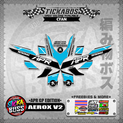 AEROX V2 STICKER DECALS ( APR GP EDITION )【WITH FREEBIES】