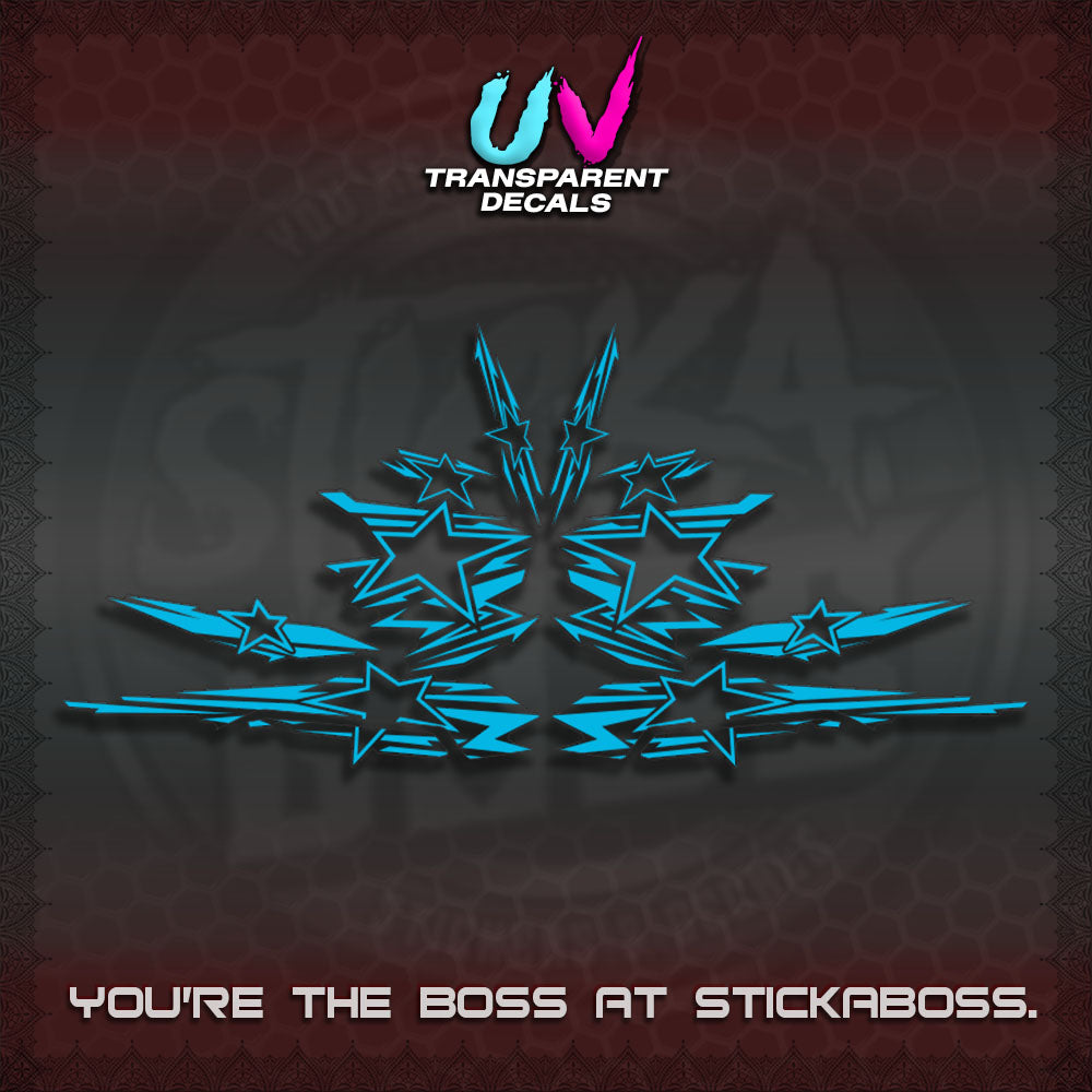 AEROX V3 INDO UV TRANSPARENT DECALS (0006 NEW STAR EDITION)STICKER DECALS By STICKABOSS
