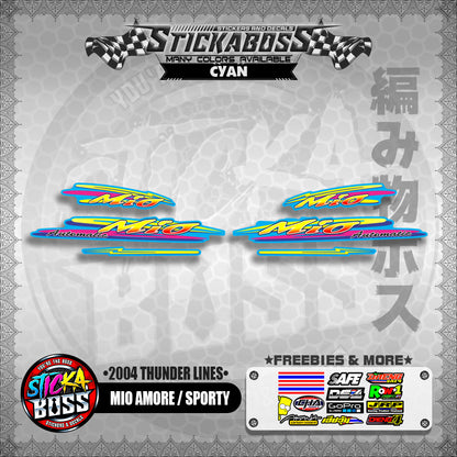 MIO AMORE / SPORTY STICKER DECALS ( 2004 THUNDER LINES )【WITH FREEBIES】