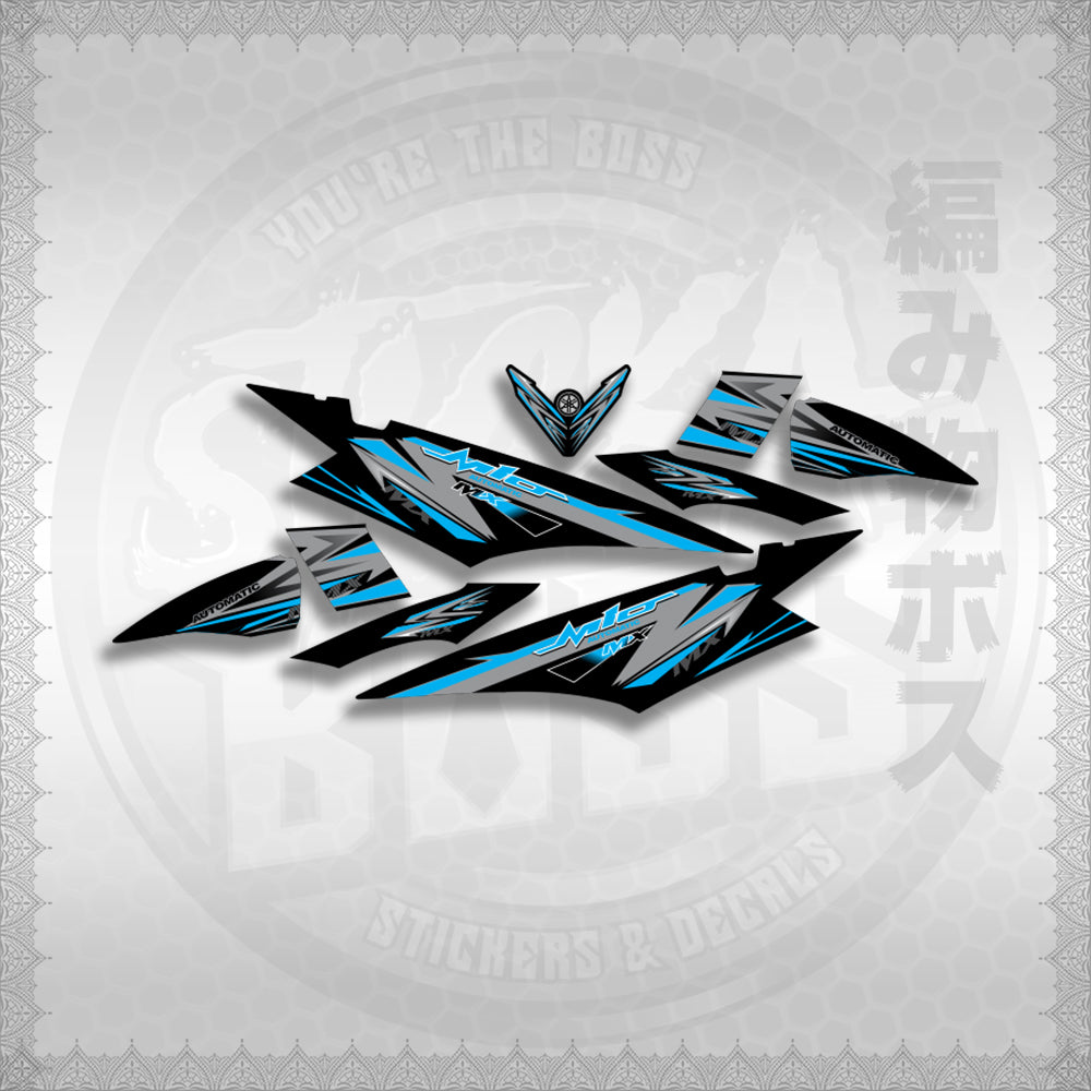 MIO SOUL I STRIPING CARBURETOR STICKER DECALS By STICKABOSS (SOFIE LAMINATED WATERPROOF)