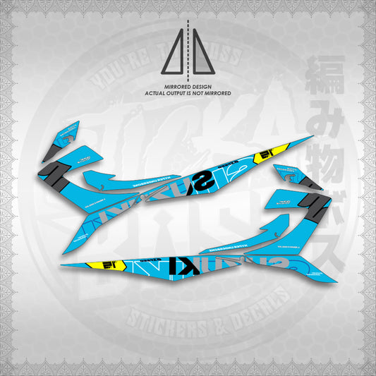 STICKER DECALS for RAIDER 150 REBORN CARB (RRCTPIN01) By STICKABOSS (SOFIE LAMINATED WATERPROOF)