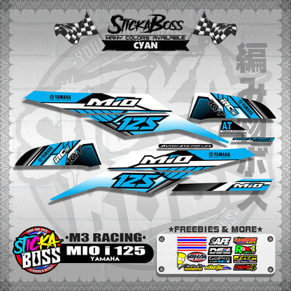 MIO i 125 STOCK DECALS ( M3 RACING ) 【WITH FREEBIES】