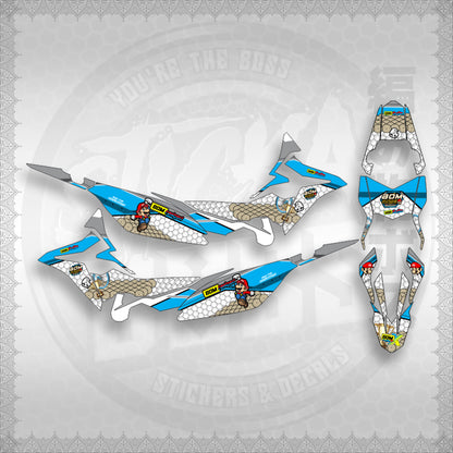 STICKER DECALS for XRM 125 FI FULL DECALS (X125FBORA) By STICKABOSS (SOFIE LAMINATED WATERPROOF)