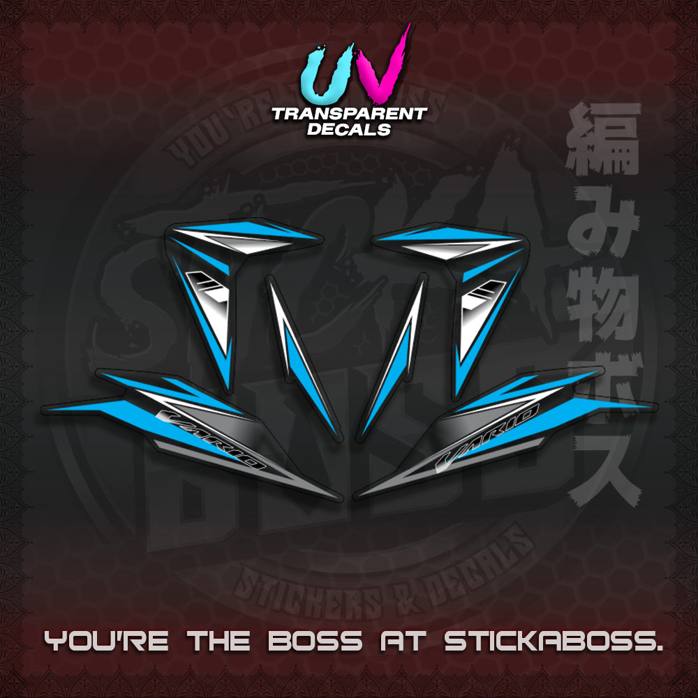 【PREMIUM UV PRINT】CLICK 125 V3 INDO CONCEPT ( TRANSPARENT SLASH BLADE VARIO ) STICKER DECALS By STICKABOSS